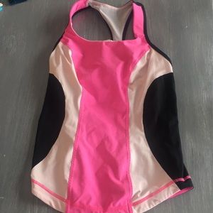 Lululemon size 6 colorblock, racerback top. EUC